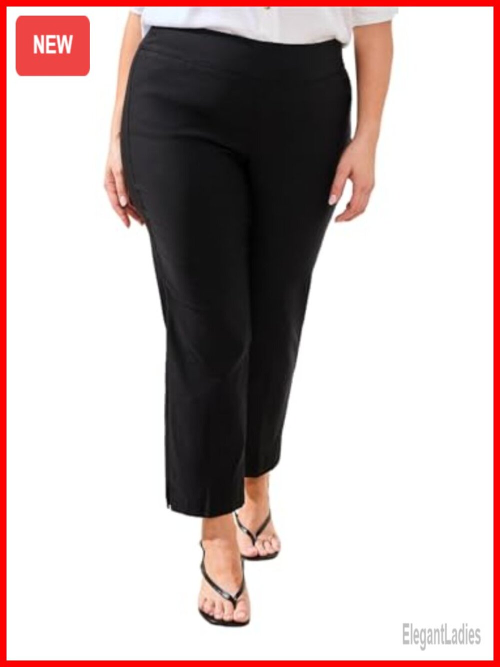 Pull-On Slimming Ankle Pants Flatten It Tummy Control Stretch Twill